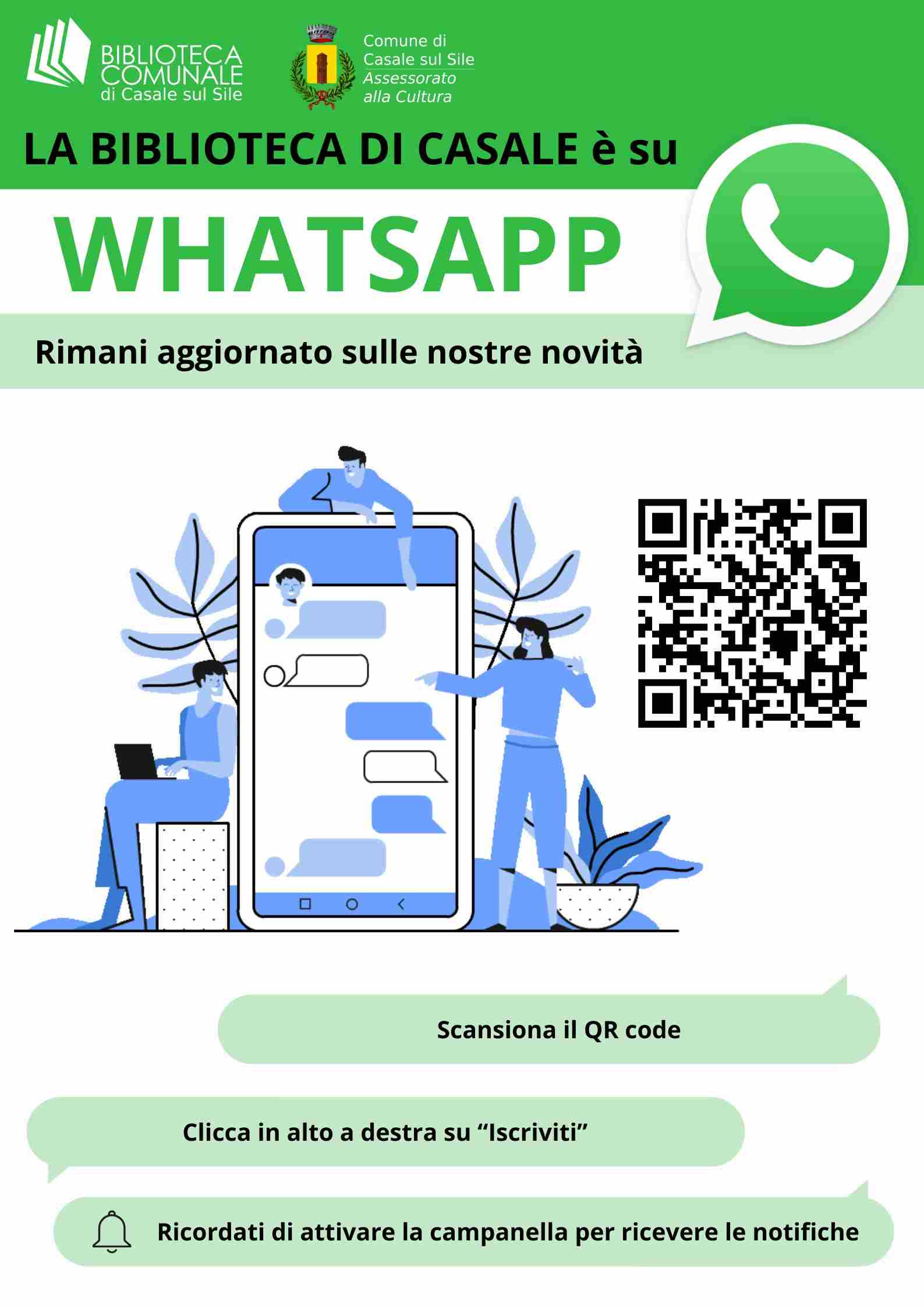 Casale sul Sile  | La Biblioteca &egrave; su whatsapp!