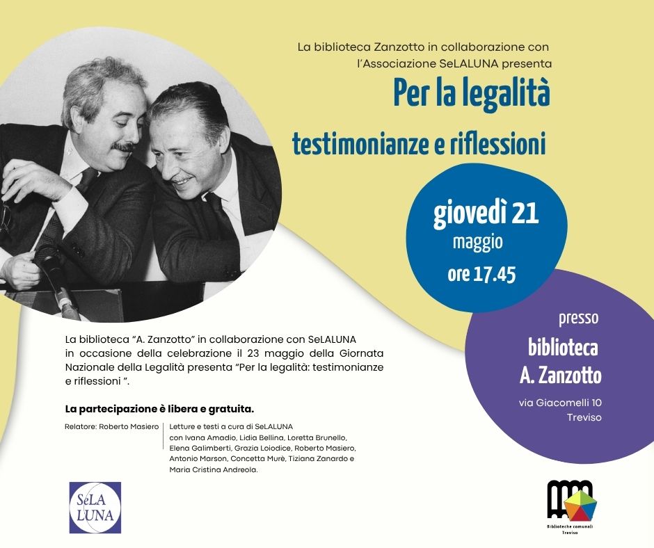 Treviso | Biblioteche comunali | Per la  legalit&agrave;: testimonianze e riflessioni