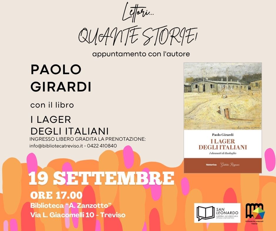 Treviso | Biblioteca Zanzotto | Incontro con l'autore Paolo Girardi