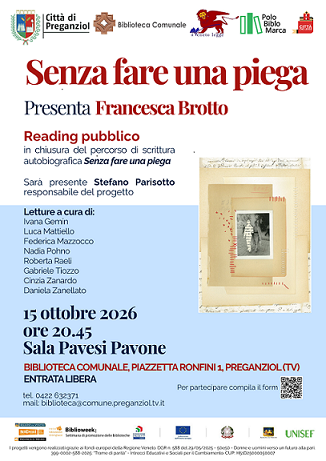 PREGANZIOL | READING "SENZA FARE UNA PIEGA"
