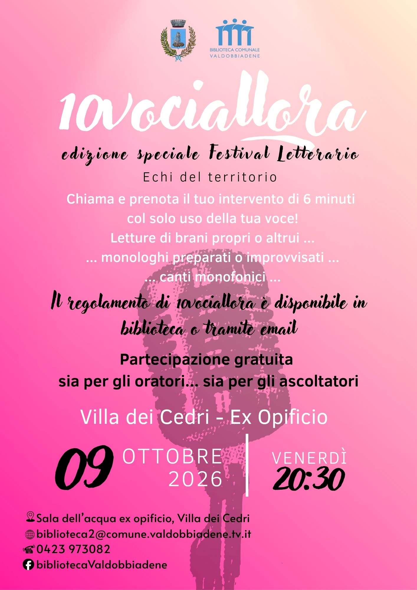 10vociallora Edizione Speciale 7&deg; Festival Letterario | Valdobbiadene